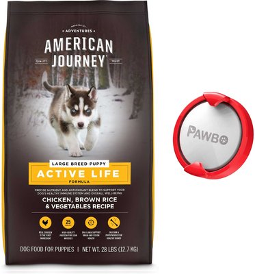 American Journey Active Life Formula Large Breed Puppy Chicken, Brown Rice & Vegetables Recipe Dry Food + Pawbo iPuppy Go Dog & Cat Activity Tracker, slide 1 of 1