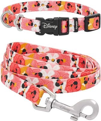 Disney Minnie Mouse Floral Collar + Dog Leash, slide 1 of 1