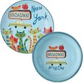 Frisco New York Non-skid Ceramic Dish, 0.50 Cup + Cat Bowl, 1.50 Cups