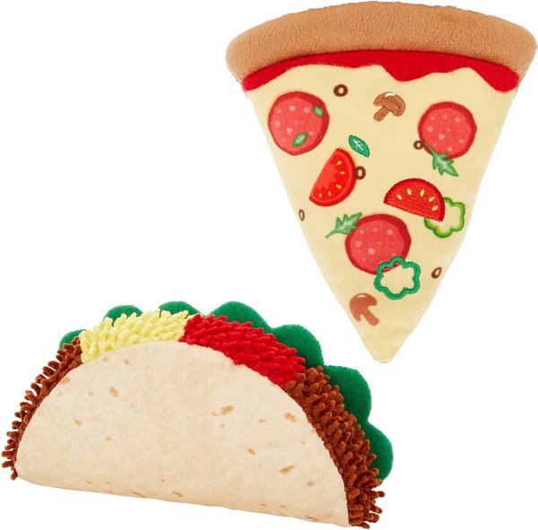 Frisco Plush Squeaking Pizza Slice + Squeaking Taco Dog Toy slide 1 of 7