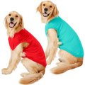 Frisco Basic Dog & Cat T-Shirt, Red + Teal, XX-Large