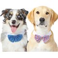 Frisco Plaid Dog & Cat Bow Tie, Medium/Large, Blue + Red & Blue