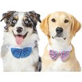 Frisco Plaid Dog & Cat Bow Tie, X-Small/Small, Blue + Red & Blue