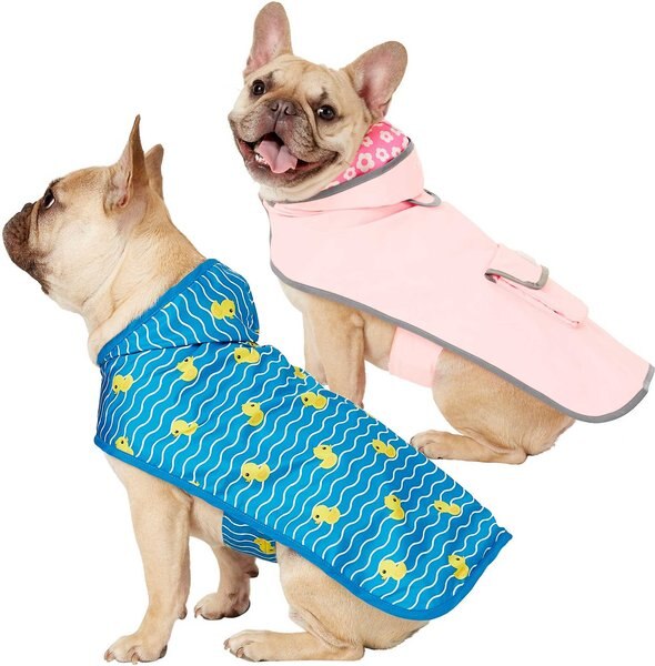 Frisco Rubber Ducky + Reversible Packable Travel Dog Raincoat, Medium slide 1 of 8