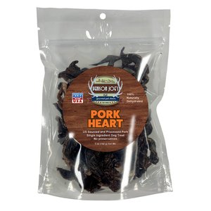Venison Joe's Single Ingredient Pork Heart Dehydrated Dog Treat, 5-oz bag