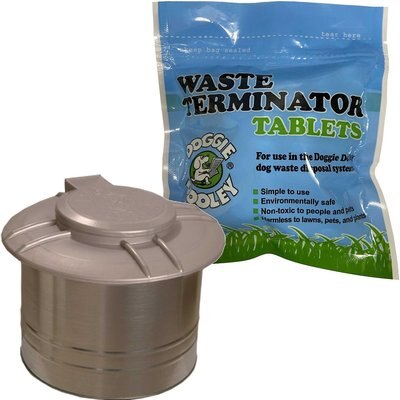 Doggie Dooley Septic Style Dog Waste Disposal System, Steel + Waste Terminator Tablets, 100 count, slide 1 of 1