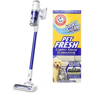 Eufy Anker HomeVac S11 Reach Handstick Vacuum, White + Arm & Hammer Litter Carpet & Room Pet Fresh Carpet Odor Eliminator