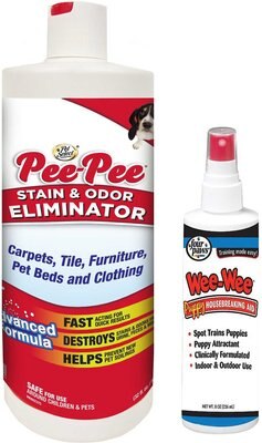 Four Paws Pee-Pee Advanced Formula Dog Stain & Odor Eliminator + Wee-Wee Housebreaking Aid Pump Spray, slide 1 of 1