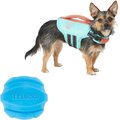 Frisco Active Life Jacket, X-Small + Floating Fetch Ball No Squeak Dog Toy, Blue, Large