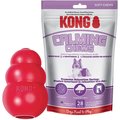 KONG Classic Toy, Large + Calming Chews Medium & Large Dog Supplement