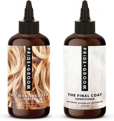 Pride+Groom The Non Shedder Shampoo + The Final Coat Dog Conditioner, slide 1 of 1