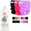Skout's Honor Laundry Booster Stain & Odor Removal Additive + Pet Parents Washable Male & Female Dog Diapers, Princess, Medium: 14 to 20-in waist, 3 count