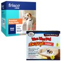 Wee-Wee Pad On Target Trainer + Frisco Dog Training & Potty Pads, 22 x 23-in, 200 count, Unscented