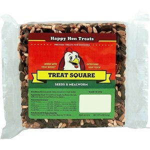 Happy Hen Treats Mealworm & Seeds Chicken Treat Square, 3 count