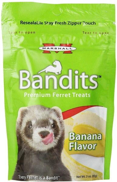 Marshall Bandits Premium Banana Flavor Ferret Treats, 3-oz bag, bundle of 4 slide 1 of 4