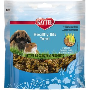 Kaytee Forti-Diet Pro Health Healthy Bits Rabbit, Guinea Pig & Chinchilla Treats, 4.5-oz bag, bundle of 3