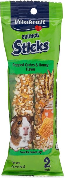 Vitakraft Crunch Sticks Popped Grains & Honey Flavor Guinea Pig Treat, 6 count slide 1 of 5