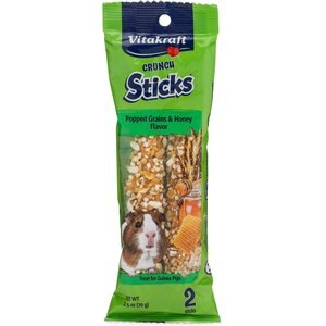 Vitakraft Crunch Sticks Popped Grains & Honey Flavor Guinea Pig Treat, 6 count