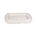 HappyCare Textiles Sherpa Bolster Cat & Dog Bed, Small