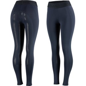 Horze Equestrian Womens Madison Silicone Full Seat Tights, Dark Navy, 34