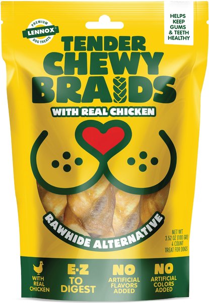 Lennox Tender Braids with Chicken Dog Treats, 4 count slide 1 of 1