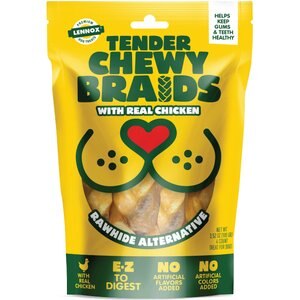 Lennox Tender Braids with Chicken Dog Treats, 4 count