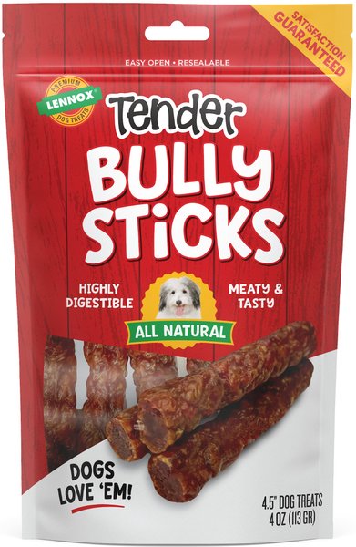 Lennox Tender 4.5-inch Bully Sticks Dog Treats, 4-oz bag slide 1 of 1
