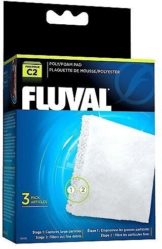Fluval C2 Poly/Foam Pad Filter Media, 6 count slide 1 of 2