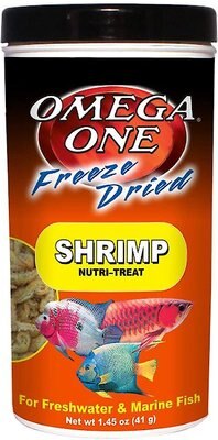 Omega One Freeze-Dried Shrimp Freshwater & Marine Fish Treat, slide 1 of 1