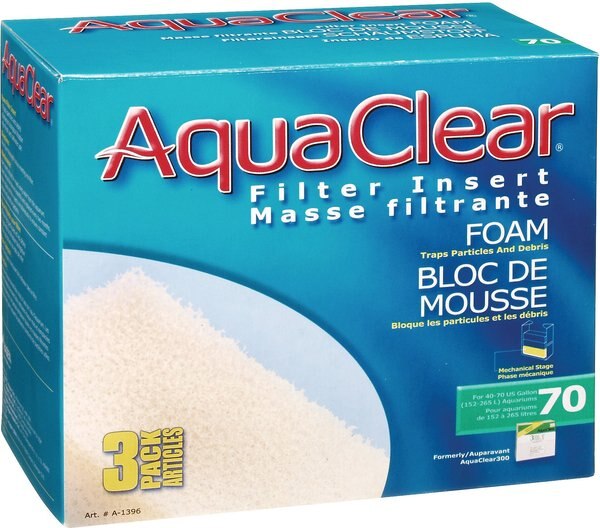 AquaClear Foam Filter Insert, Size 70, 6 count slide 1 of 3