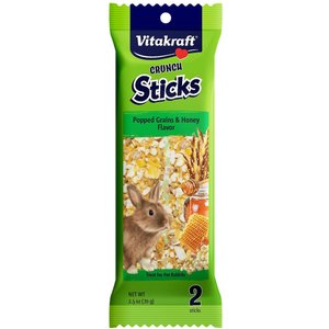 Vitakraft Crunch Sticks Popped Grains & Honey Flavor Rabbit Treat, 6 count
