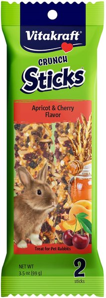 Vitakraft Crunch Sticks Apricot & Cherry Flavor Rabbit Treat, 3 count slide 1 of 2