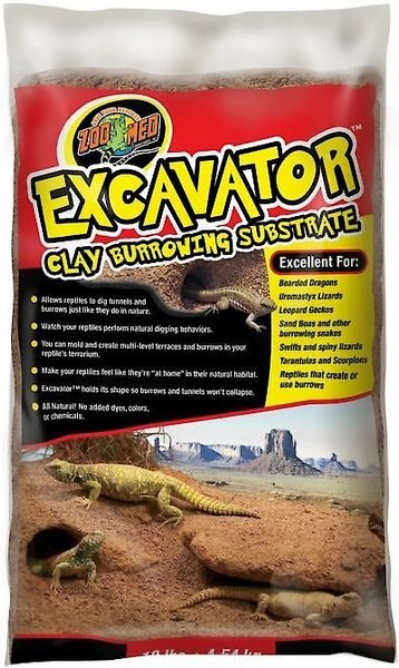 Zoo Med Excavator Clay Burrowing Reptile Substrate, 10-lb bag, bundle of 3 slide 1 of 4