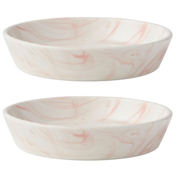 Frisco Marble Design Non-skid Ceramic Cat Bowl, 1.25 Cups, 2 count slide 1 of 8