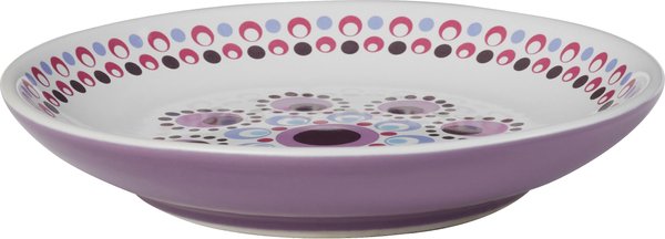 Frisco Kaleidoscope Pattern Non-skid Ceramic Cat Dish, Purple, 0.62 Cup, 2 count slide 1 of 6