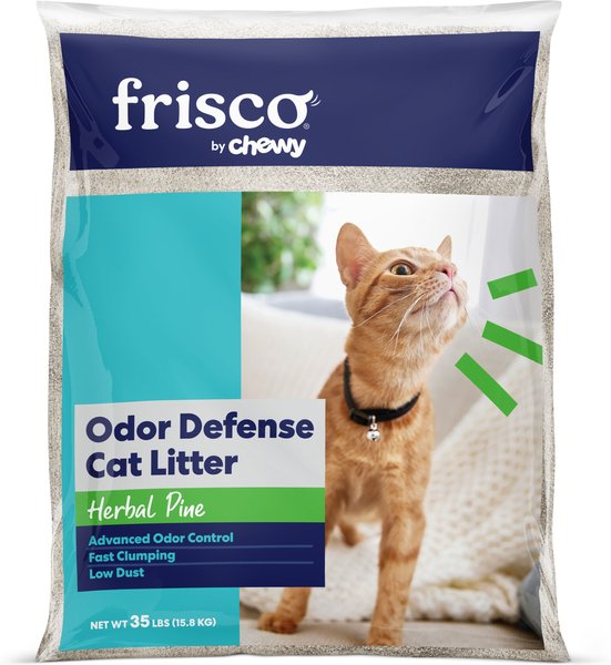 Frisco Odor Defense Herbal Pine Scented Clumping Clay Cat Litter, 35-lb  bag slide 1 of 4