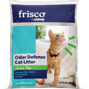 Frisco Odor Defense Herbal Pine Scented Clumping Clay Cat Litter, 35-lb  bag