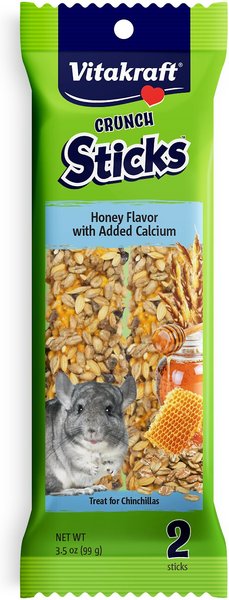 Vitakraft Crunch Sticks Honey Flavor with Added Calcium Chinchilla Treat, 6 count slide 1 of 4