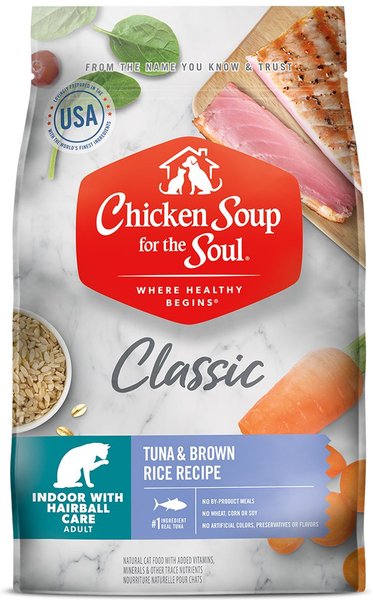 Chicken Soup for the Soul Indoor Tuna & Brown Rice Recipe Dry Cat Food, 13.5-lb bag slide 1 of 6