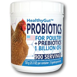 Equa Holistics HealthyGut Probiotics Poultry Supplement, 25.5-oz tub, bundle of 3