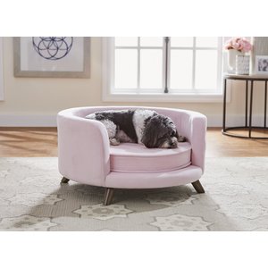 Enchanted Home Pet Rosie Sofa Cat & Dog Bed w/ Removable Cover, Blush