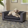 Enchanted Home Pet Cookie Sofa Cat & Dog Bed w/ Removable Cover, Dark Grey