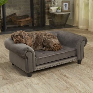 Enchanted Home Pet Chester Sofa Cat & Dog Bed, Grey