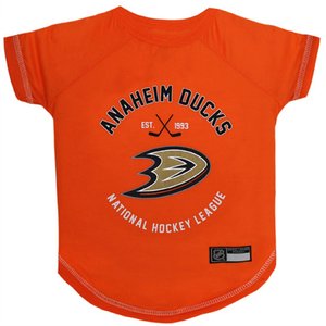 Pets First NHL Dog & Cat T-Shirt, Anaheim Ducks, X-Small