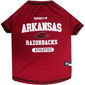 Pets First NCAA Dog & Cat T-Shirt, Arkansas, Medium