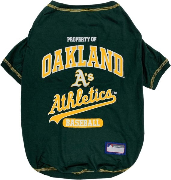 Pets First MLB Dog & Cat T-Shirt, Oakland Athletics, Medium slide 1 of 3