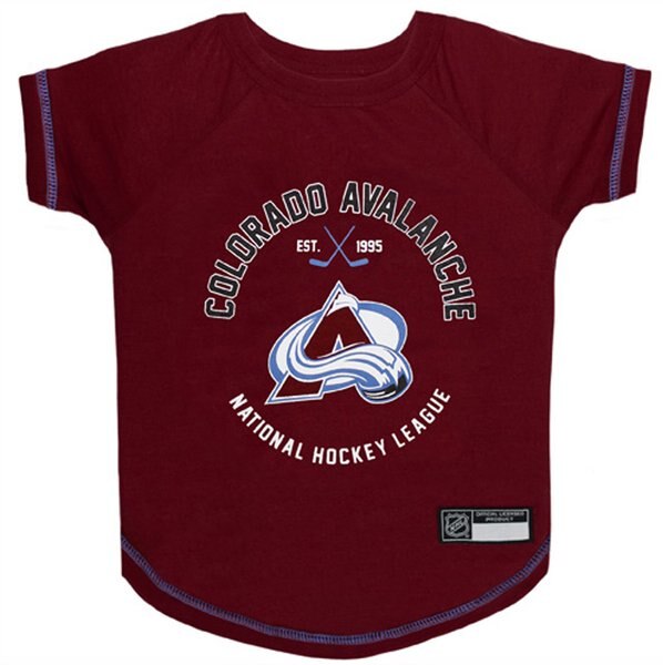 Pets First NHL Dog & Cat T-Shirt, Colorado Avalanche, X-Small slide 1 of 3