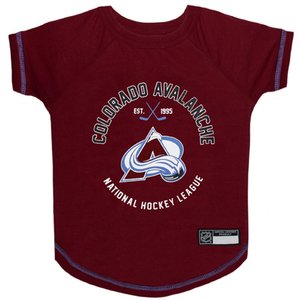 Pets First NHL Dog & Cat T-Shirt, Colorado Avalanche, X-Small