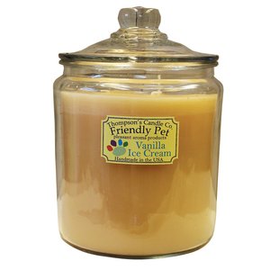 Thompson's Candle Co. Vanilla Ice Cream Scented Friendly Pet Heritage Jar 3 Wick Candle 