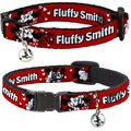 Buckle-Down Disney Mickey & Minnie Hugs & Kisses Poses Personalized Breakaway Cat Collar with Bell